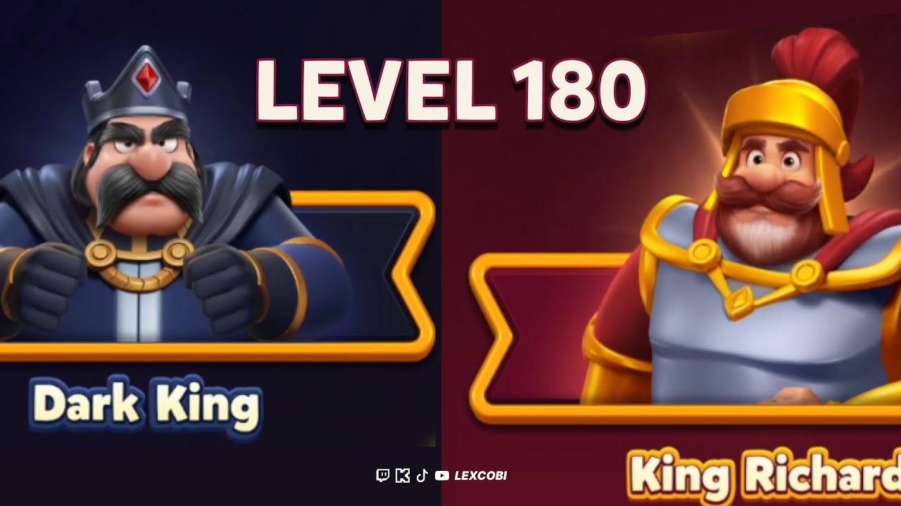 Royal Kingdom Level 180 - No Boosters Used - Dark King VS King Richard