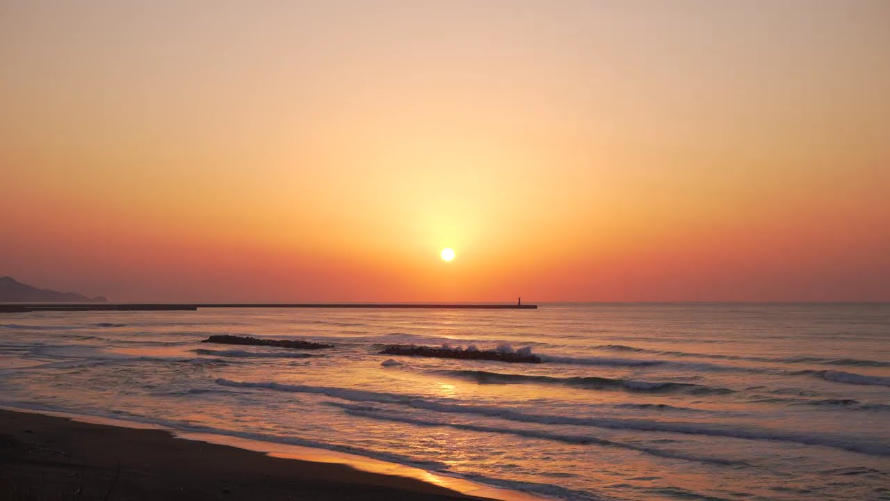 2026-01-18 今日の夕陽@柏崎市16時53分頃(久しぶりの日本海に沈む夕日…vol.2)☆polaris