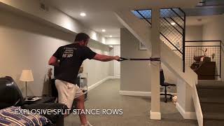 Split Stance Explosive Band Row