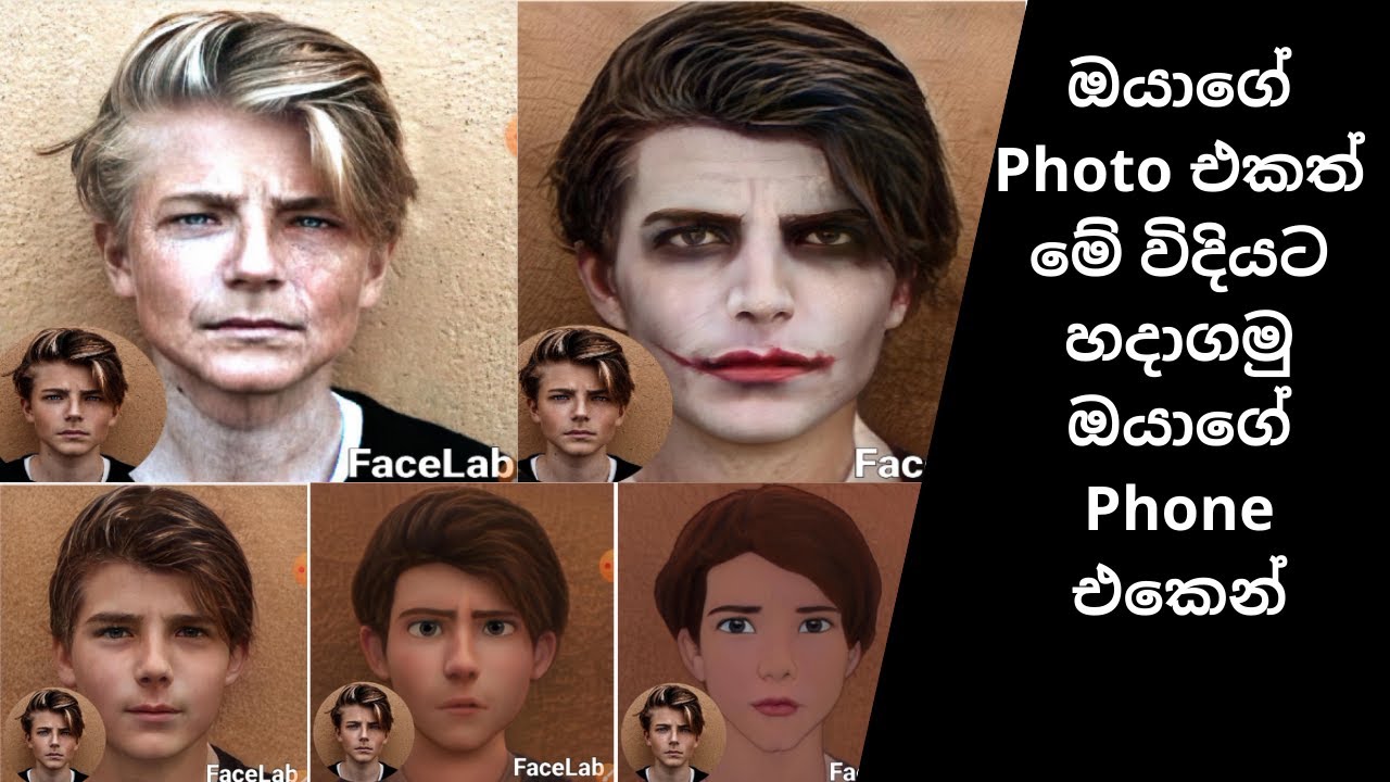 FaceLab Photo Editor Gender Swap Oldify Toon Me / Face change app Sinhala / FaceLab Photo Editor