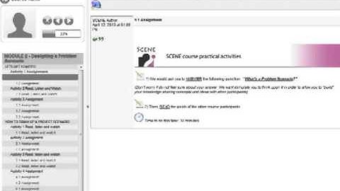 SCENE e-learning platform DEMO