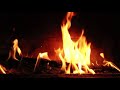 Fire in fireplace with crackling sounds