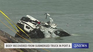 Woman's body recovered from truck after vehicle was pulled from water Tuesday