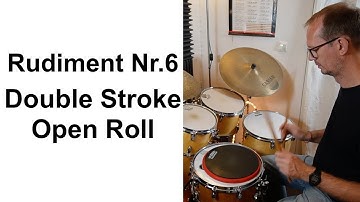 Rudiment Nr. 6: "The Double Stroke Open Roll" (drum lesson)
