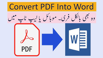 How To Convert PDF Into Word In Mobile or Laptop | Urdu/Hindi