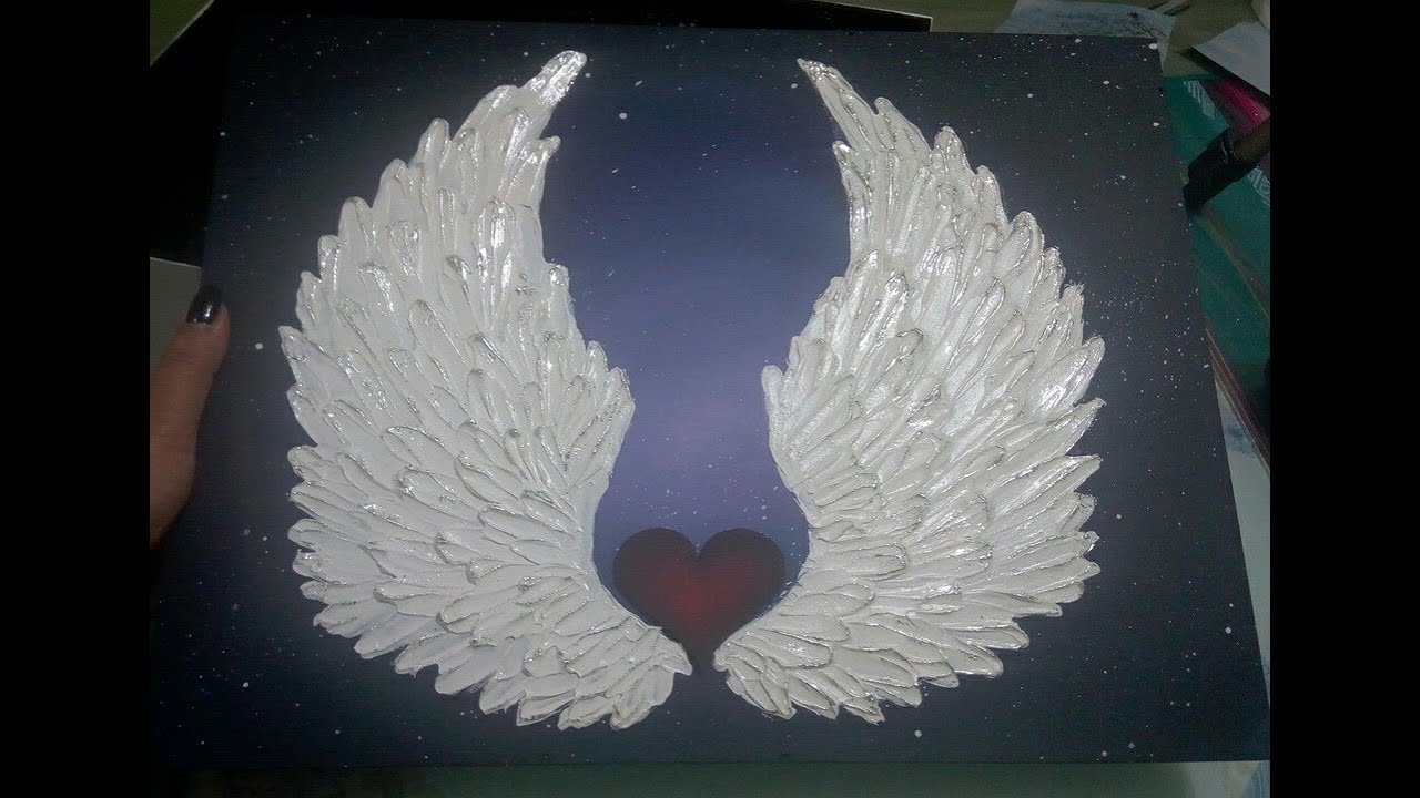 135- Caja Alas de Angel en relieve. DIY. @Amo Pintar