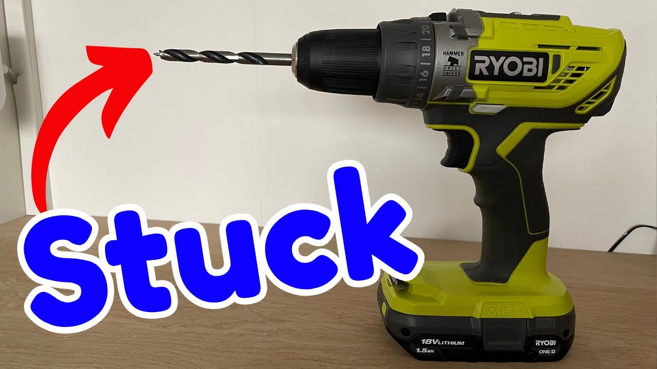How To Remove A Stuck Drill Bit From A Ryobi Drill - YouTube