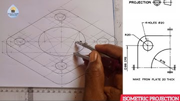 ISOMETRIC Circles, Curves And Arcs In 3 - Dimension With Tangent Lines, Fillets And Ellipse Ordinate
