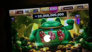 My Konami Slots:  Finally got 10000 red bills.  Cat game will get you 500,000,000 chips.  Not bad. screenshot 5