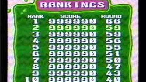 Tetris 2, My high score of 999,990 points.