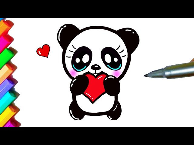 Como desenhar um Urso Panda PASSO A PASSO narrado 