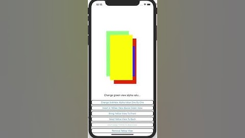 manage subview exchange yellow view and red view