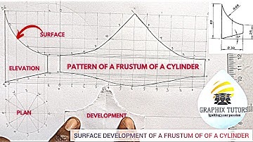 DEVELOPMENT OF FRUSTUM OF A CYLINDER TRUNCATED TOP AND BOTTOM