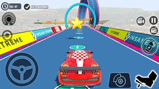 Impossible Car Tracks 3D - Red GT Car Driving Impossible Stunts Level 26to 28 Completed Gameplay