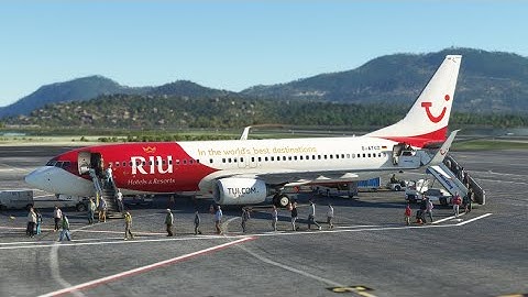 TuiJet PMDG B738 RNAV Approach and Landing into Corfu - MSFS