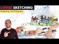 Sketching to relax  loose ink and watercolour techniques and tutorial