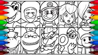 Famous The Super Mario Galaxy Movie Coloring Pages  | Coloring all Characters Super Mario Profile