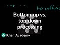 Bottom-up vs. top-down processing | Processing the Environment | MCAT | Khan Academy