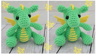 🐉Малыш Дракончик Вязаный Крючком🐉Дракон Крючком💚Crochet Dragon🐲Drachen Häkeln