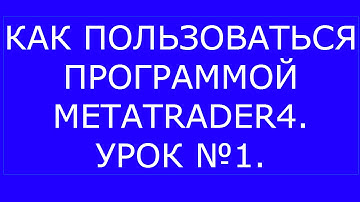КАК ПОЛЬЗОВАТЬСЯ ПРОГРАММОЙ METATRADER4. УРОК №1. #Форекс видео обучение.