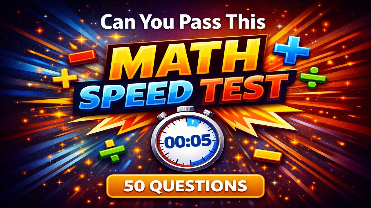 Test Math Speed Abc 50 Question Math Speed Test - YouTube