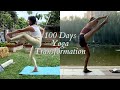 100 jours de transformation du yoga  comparaisons avant et aprs