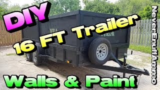 Building Walls & Paint on 16 FT Trailer  Custom How To  DIY
