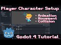 Making a Player Character with Animations, Movement, and Collisions ~ Godot 4 Tutorial