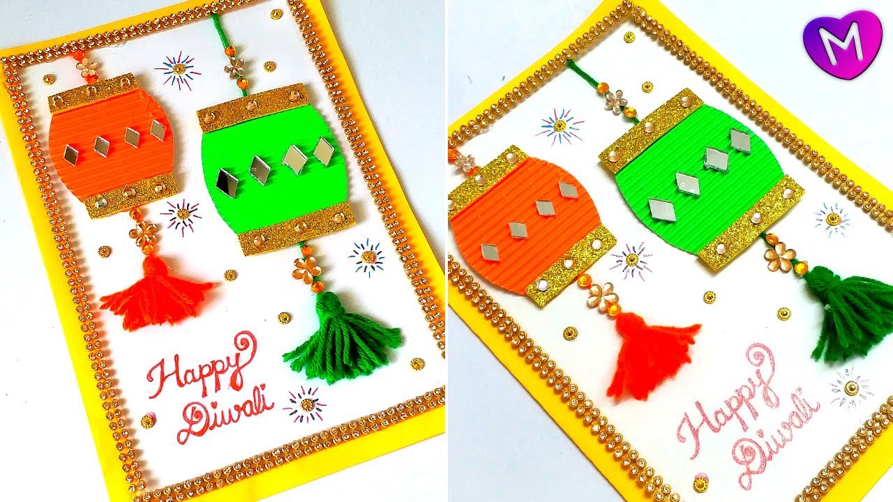diwali greeting cards latest design handmade diwali