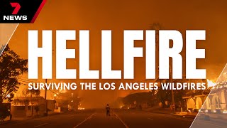 Thumbnail for Dramatic doorbell footage of father fleeing LA wildfire | Hellfire short documentary | 7NEWS