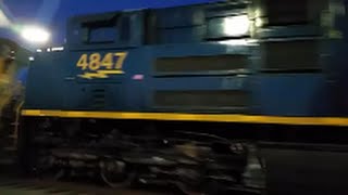 [CSX]4847 EMD SD70ACe Freshly Repainted YN3 Trails On Q401-19 With 818 ES44AH Leading In Fay NC SB