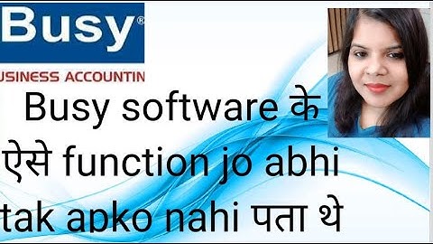 HOW TO CHANGE TAX INVOICE IN BUSY SOFTWARE