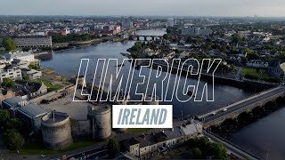 4K Drone view of Limerick 🇮🇪 King John's Castle, Shannon River, The Locke Quay, Arthur's Quay Guide