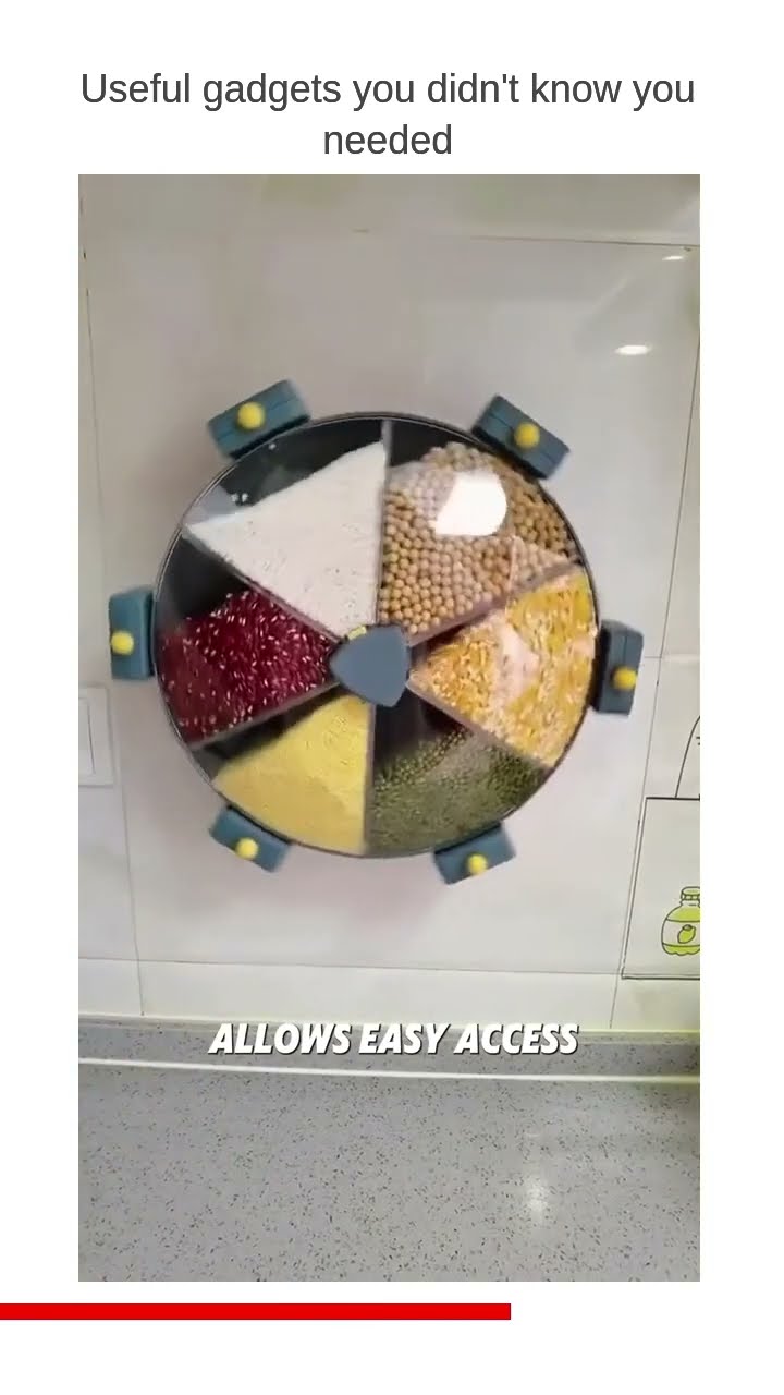 Product link in Bio Keep your cereals fresh and accessible with this convenient wall-mounted