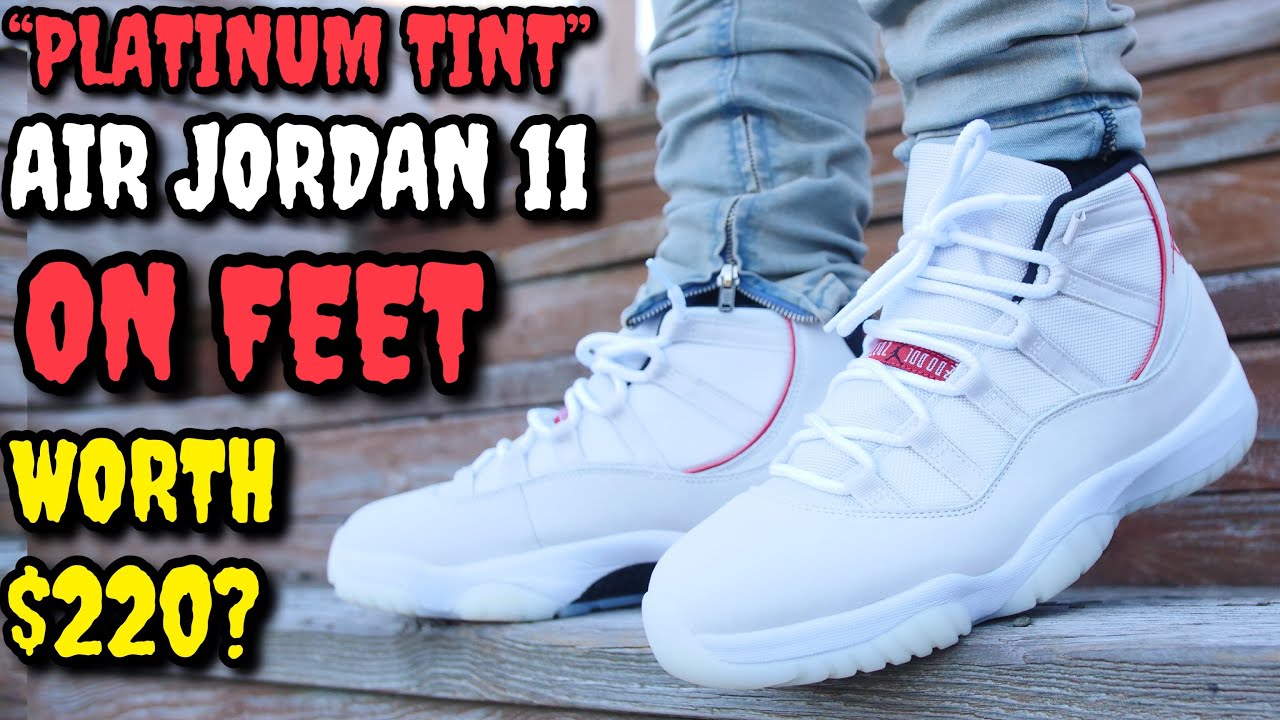 PLATINUM TINT” AIR JORDAN 11 ON FEET 