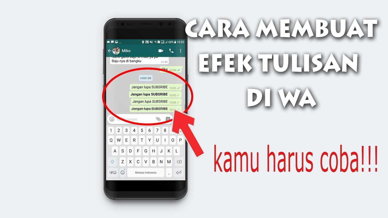 CARA GANTI TULISAN DI WA I TIPS & TRIK WA I KAMU HARUS TAU!!! - YouTube CARA GANTI TULISAN DI WA I TIPS & TRIK WA I KAMU HARUS TAU!!! - YouTube