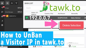 How to Unban A Visitor IP in tawk.to Online Chat System?