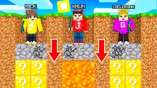 Minecraft Maar Je Mag ALLEEN RECHT NAAR BENEDEN GRAVEN! (Lucky Block Editie)