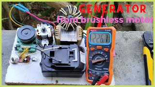 I Successfully Turned Brushless Motor Into A Generator | Electric Project 2022 | Electronic Ideas