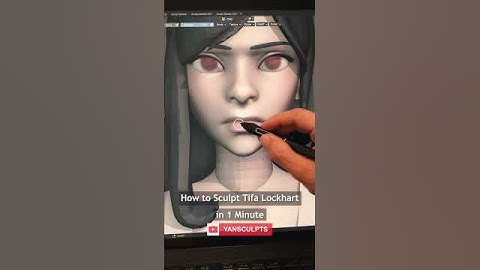 How to sculpt Tifa Lockhart in 1 Minute 🥊✍️⭐️. #blender3d #art #sculpture