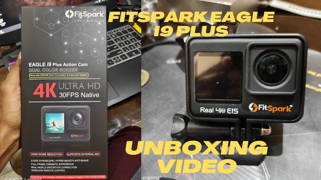 Fitspark eagle i9 plus professional action camera unboxing video 