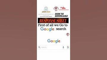 How to download JAM 2021 response sheet