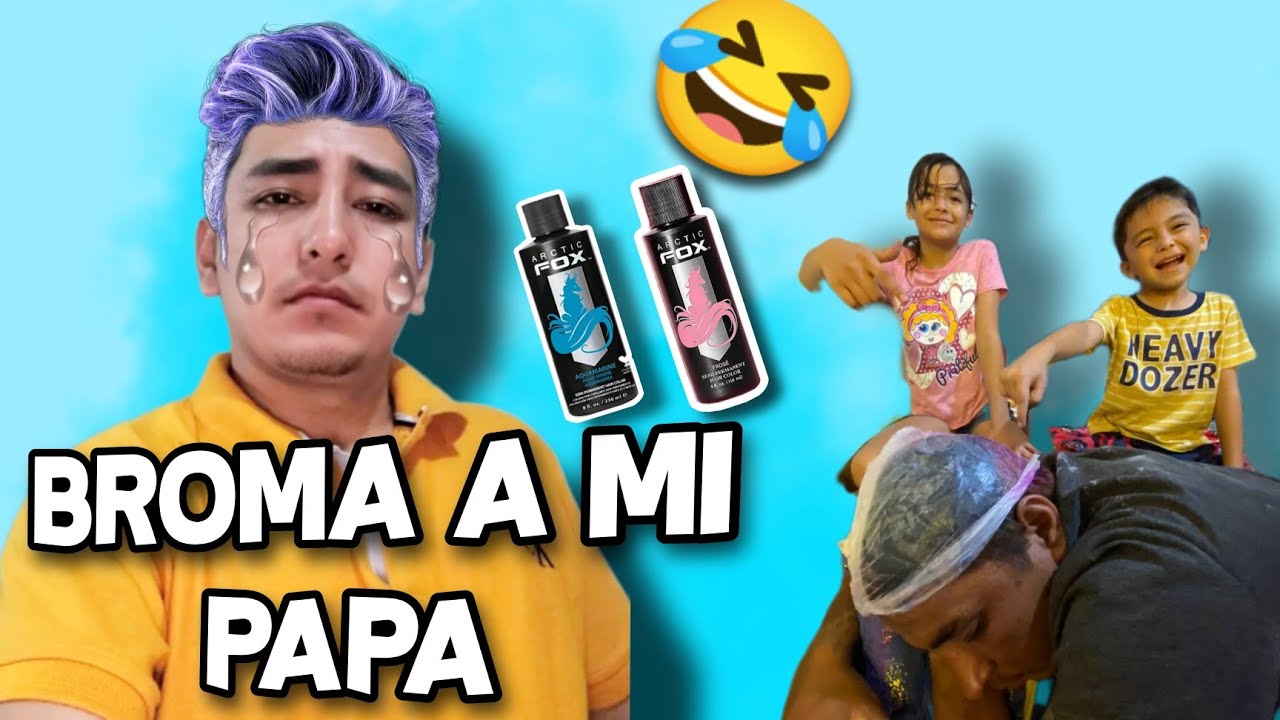 Le Pintamos el Pelo a mi papa (BR0MA) 🤣lo hicimos LLORAR - YouTube