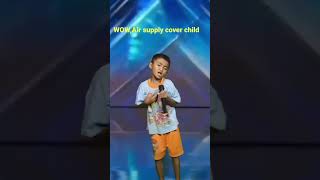 Air supply lonely is the night cover child Agt 2023 #agt2023#americasgottalent#shorts#viral#american