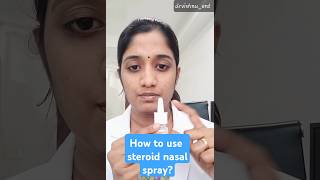 How To Use Steroid Nasal Spray?