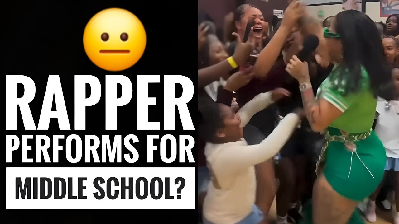 Female rapper performs raunchy song for middle school?