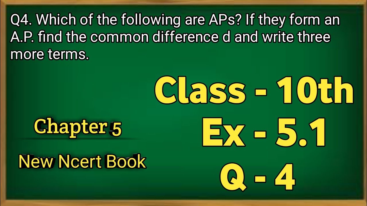 Class 10 Ex 5.1 Q4 (VII -XV) Math chapter 5 Arithmetic progression ...