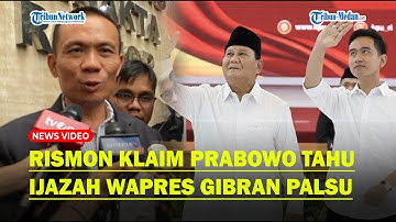 MENOHOK! RISMON SEBUT Prabowo Tahu Ijazah Gibran Palsu, Klaim Presiden Tunggu Desakan Rakyat
