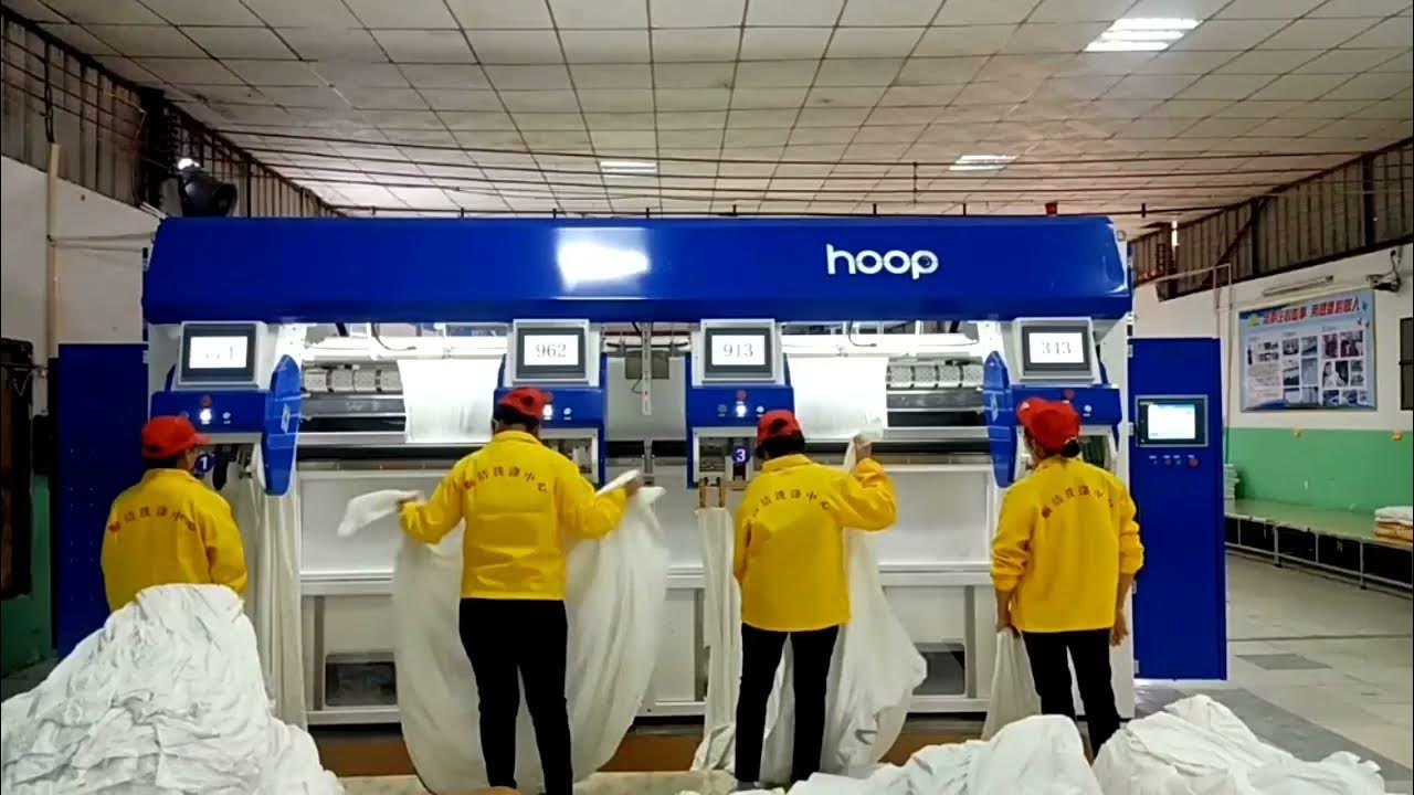 Hoop High speed ironer lines how hotel sheets/white sheets wash and