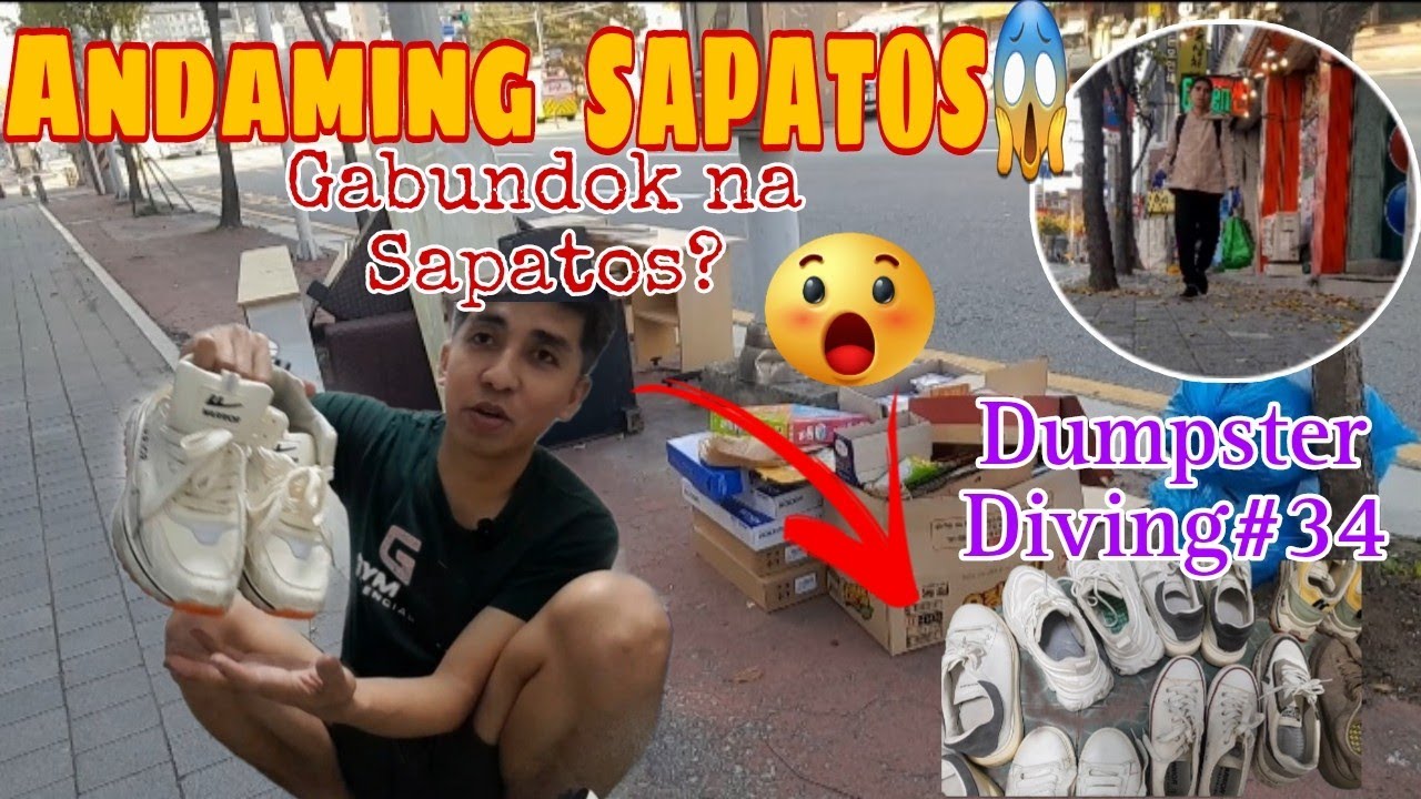 DUMPSTER DIVING IN KOREA#34 Andaming sapatos nakuha ko ngayon😱. Isang spot palang puno agad sisidlan